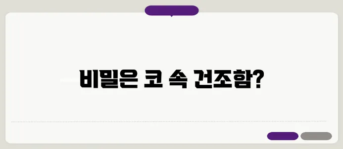 코피가 자주나는 이유 이보다 자세히 설명할순없다