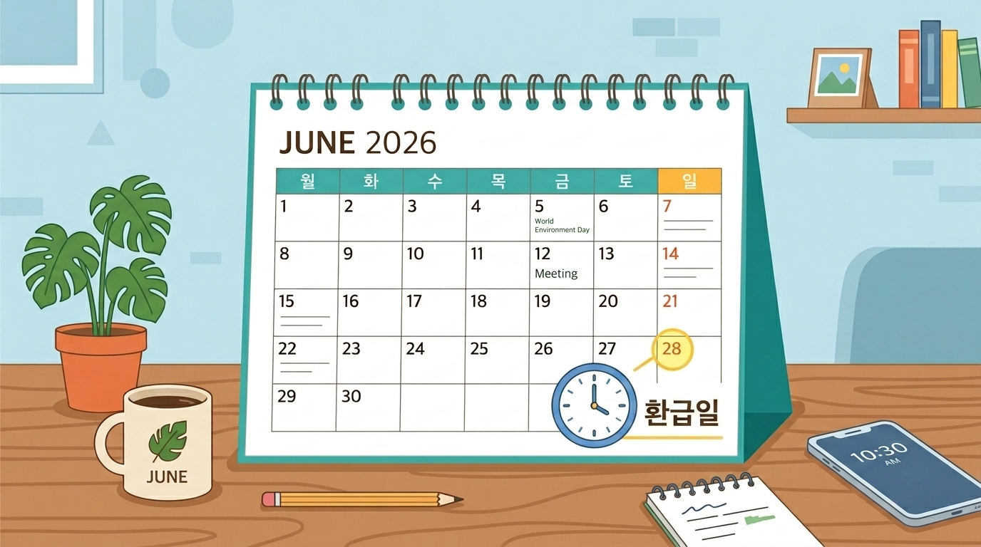 신고 유형에 따른 정확한 종합소득세 환급일과 입금 처리 기간을 나타내는 일정 이미지