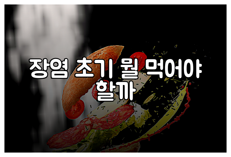 장염 초기 뭘 먹어야 할까