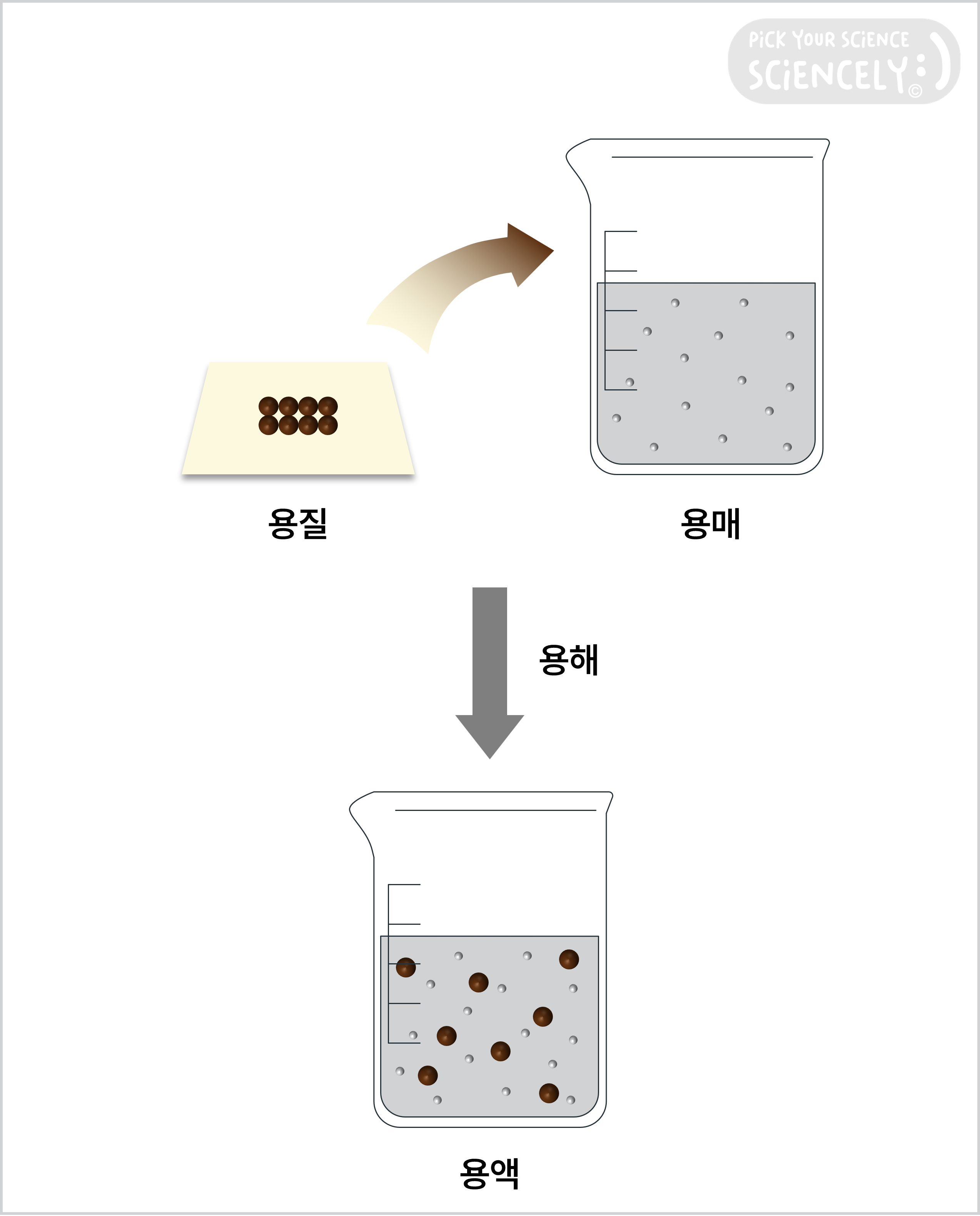 용질, 용매, 용해, 용액