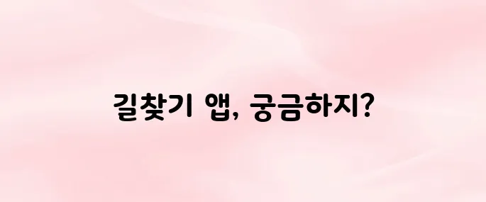 카카오 길찾기 앱 다운로드 방법 – 대중교통·도보 길안내까지 한눈에
