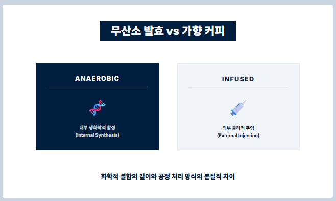 무산소 발효 vs 가향 커피/로스트프로 무산소발효 커피 공학 다이어그램