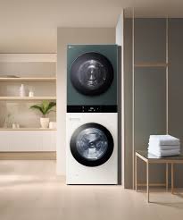 LG 워시타워 AI 오브제컬렉션 그린, 베이지 색상