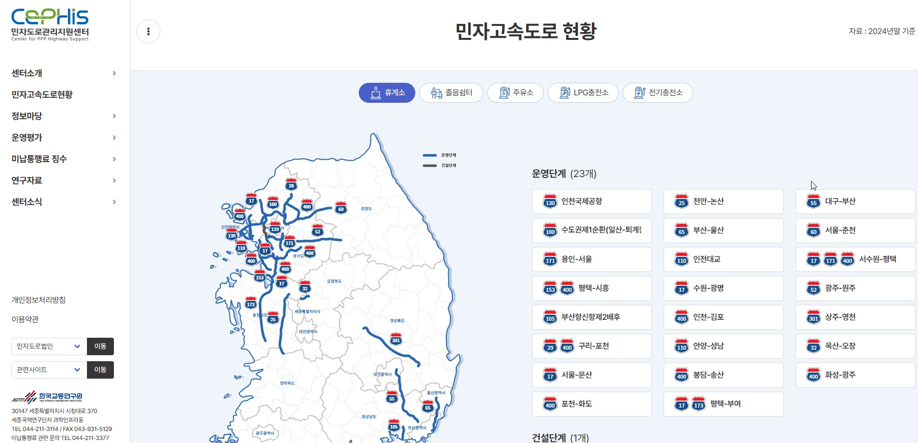 민자고속도로 현황 홈페이지