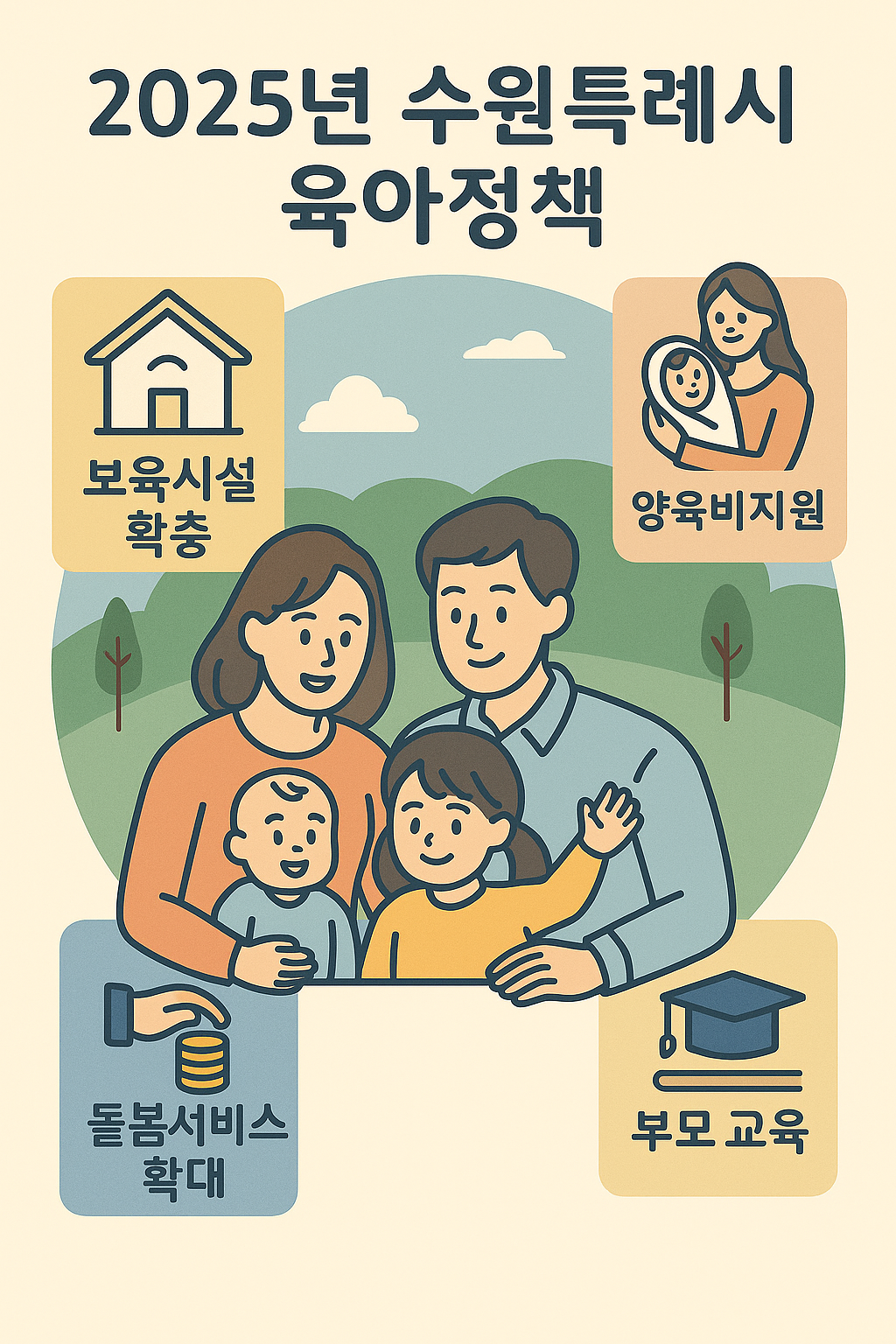 2025 수원특례시 육아정책 포스터