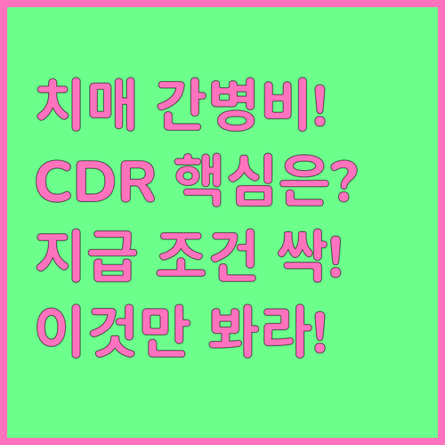 한화생명 치매보험 보장 내용 CDR ..