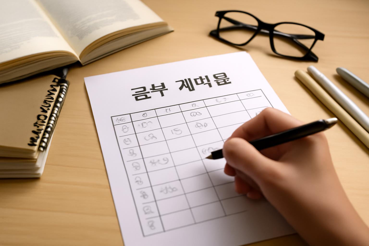 중학생 공부 계획표