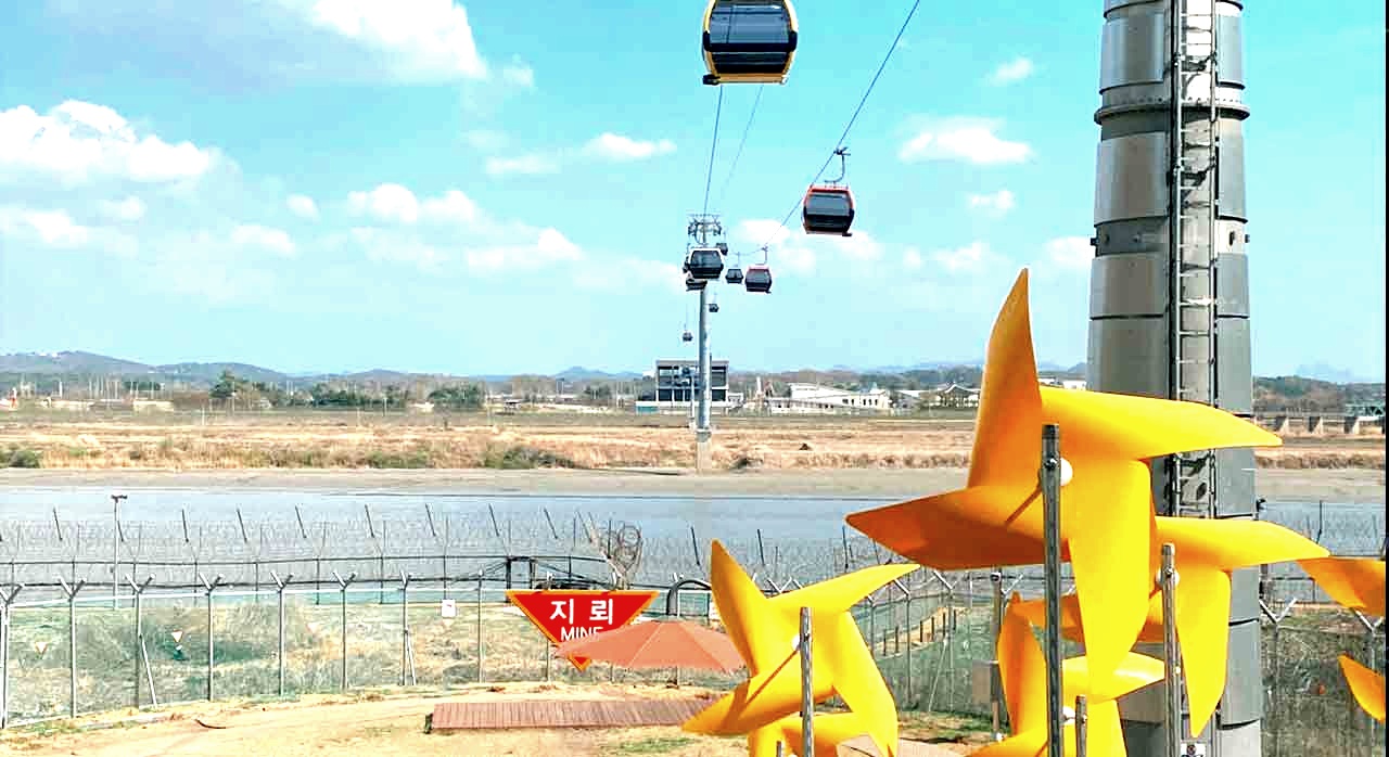 임진각 평화곤돌라에서 내려다보는 파주의 풍경. [ⓒ네이버 플레이스 &lsquo;파주임진각평화곤돌라&rsquo;]