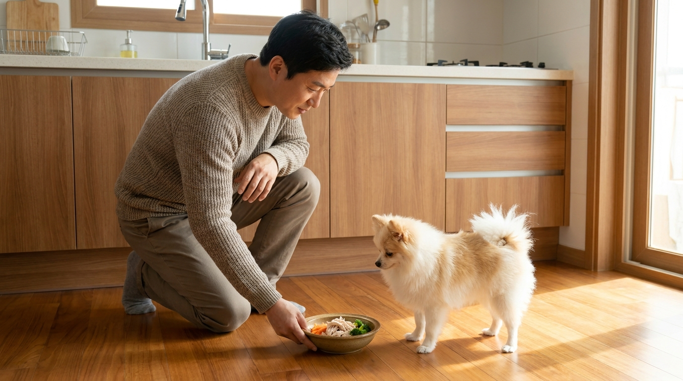 강아지 저지방 식사 그릇