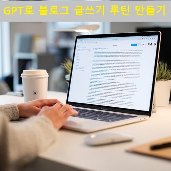 GPT를 활용해 블로그 글을 쓰는 장면