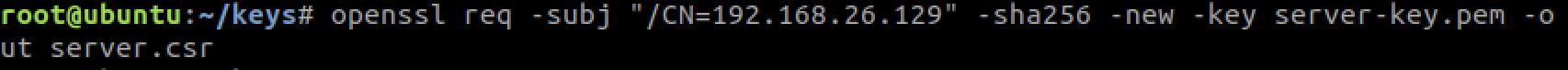 generate csr