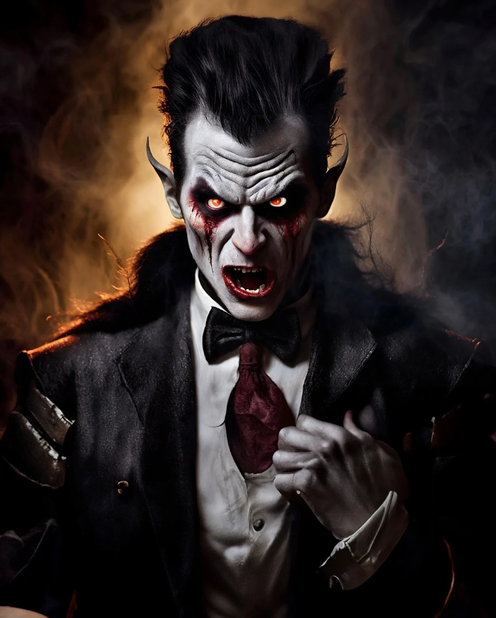 소설에 쓰이는 뱀파이어의 이미지를 나타낸다.