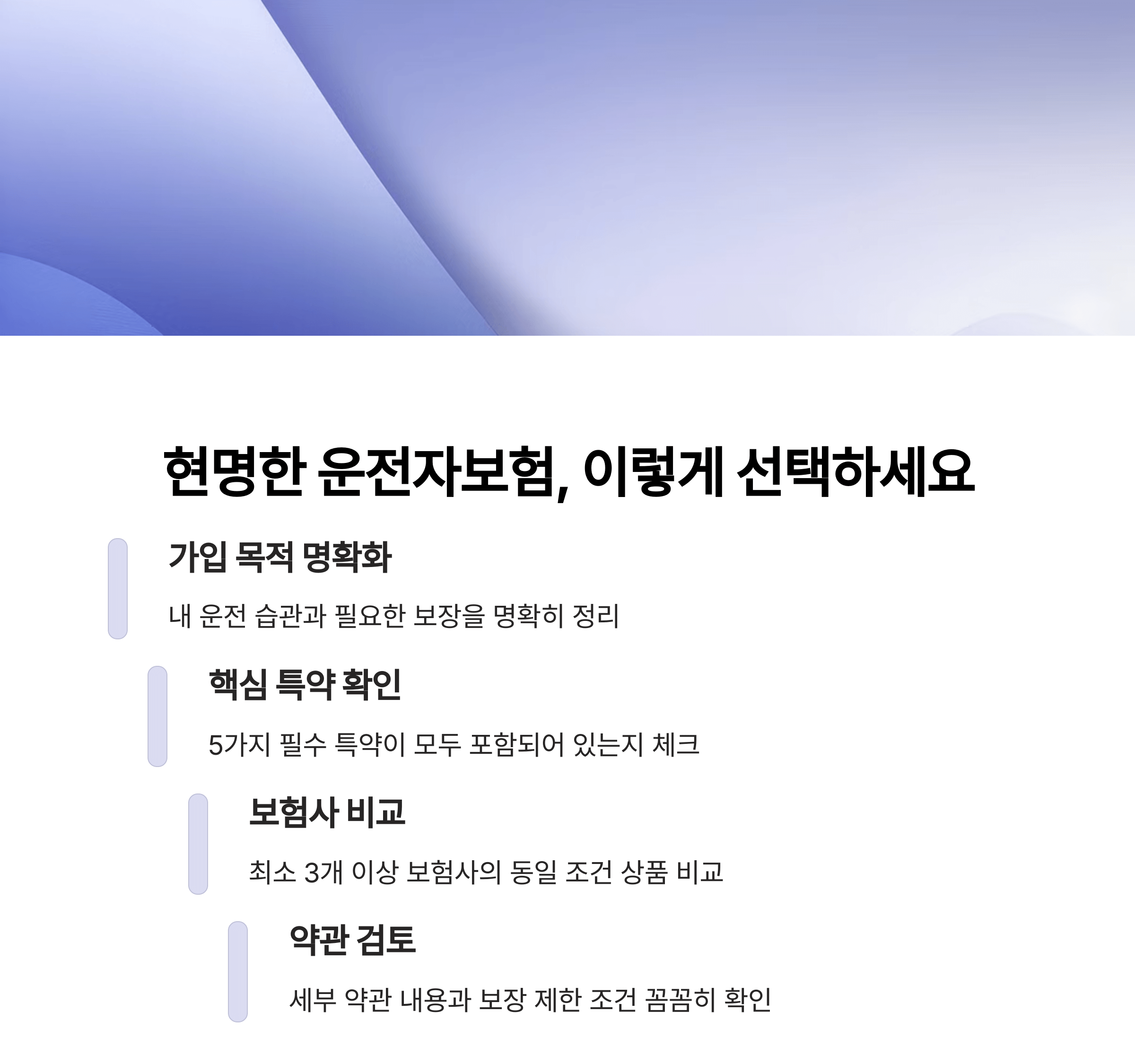 현명한 운전자보험 선택을 위한 결론 정리