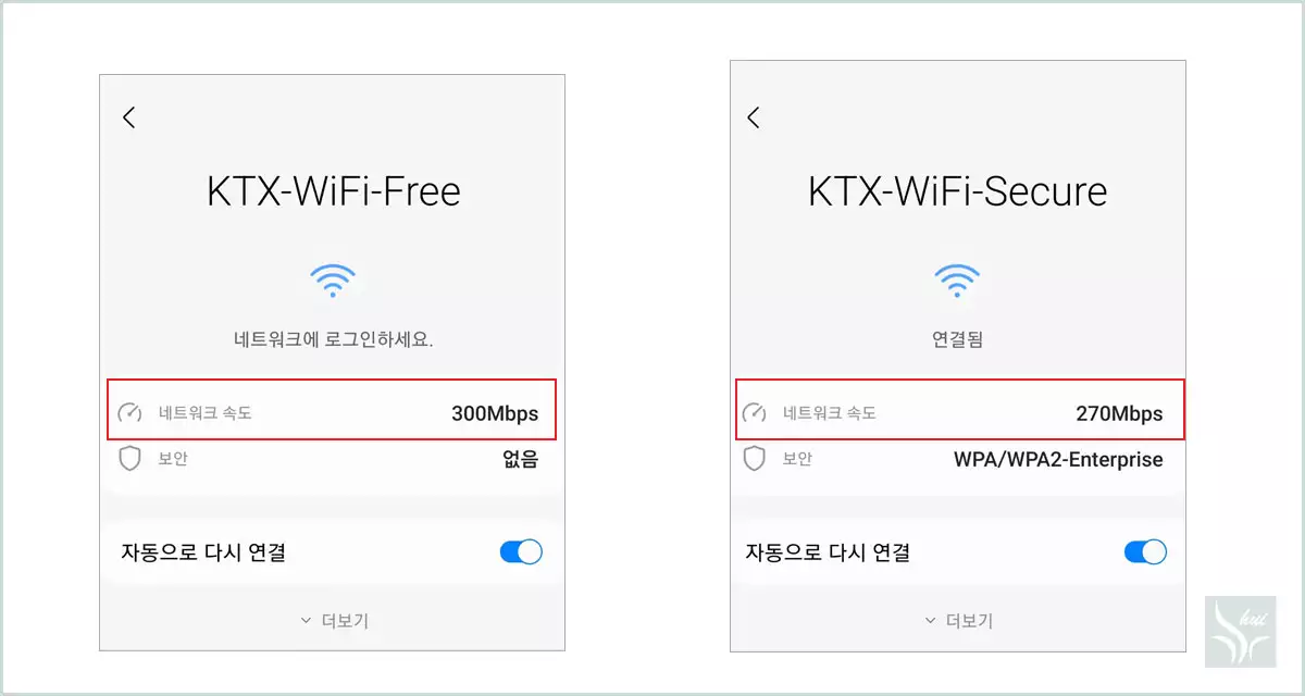 와이파이 프리와 보안의 속도차이