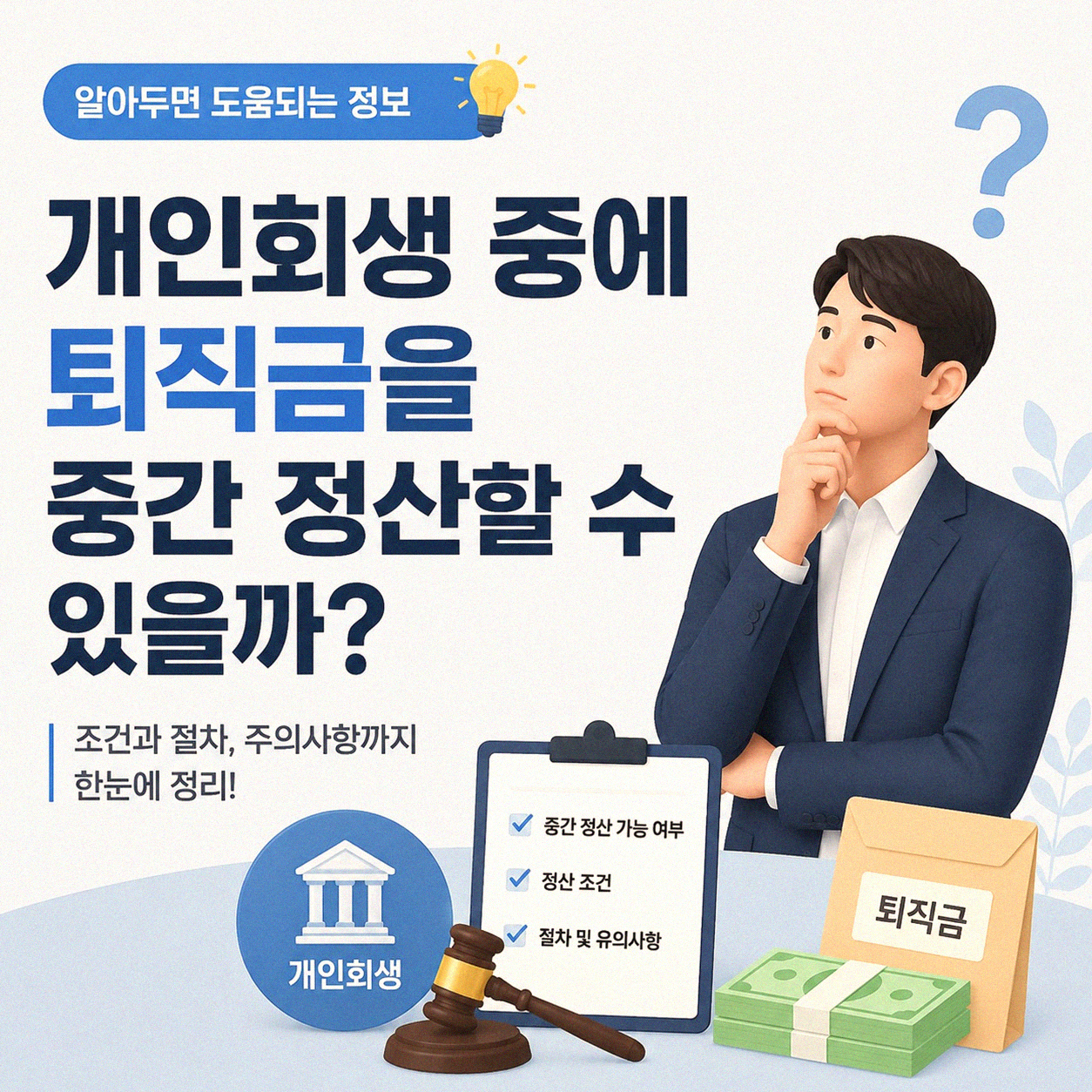 개인회생 중 퇴직금 중간 정산, 괜찮을까