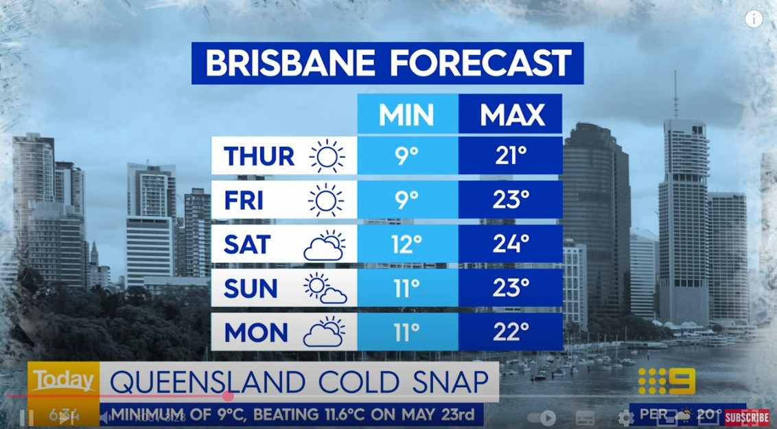 호주뉴스, 브리스번날씨