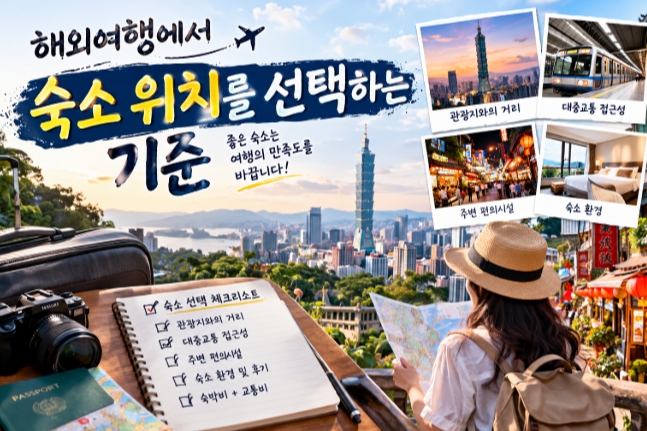 해외여행 숙소 위치 기준