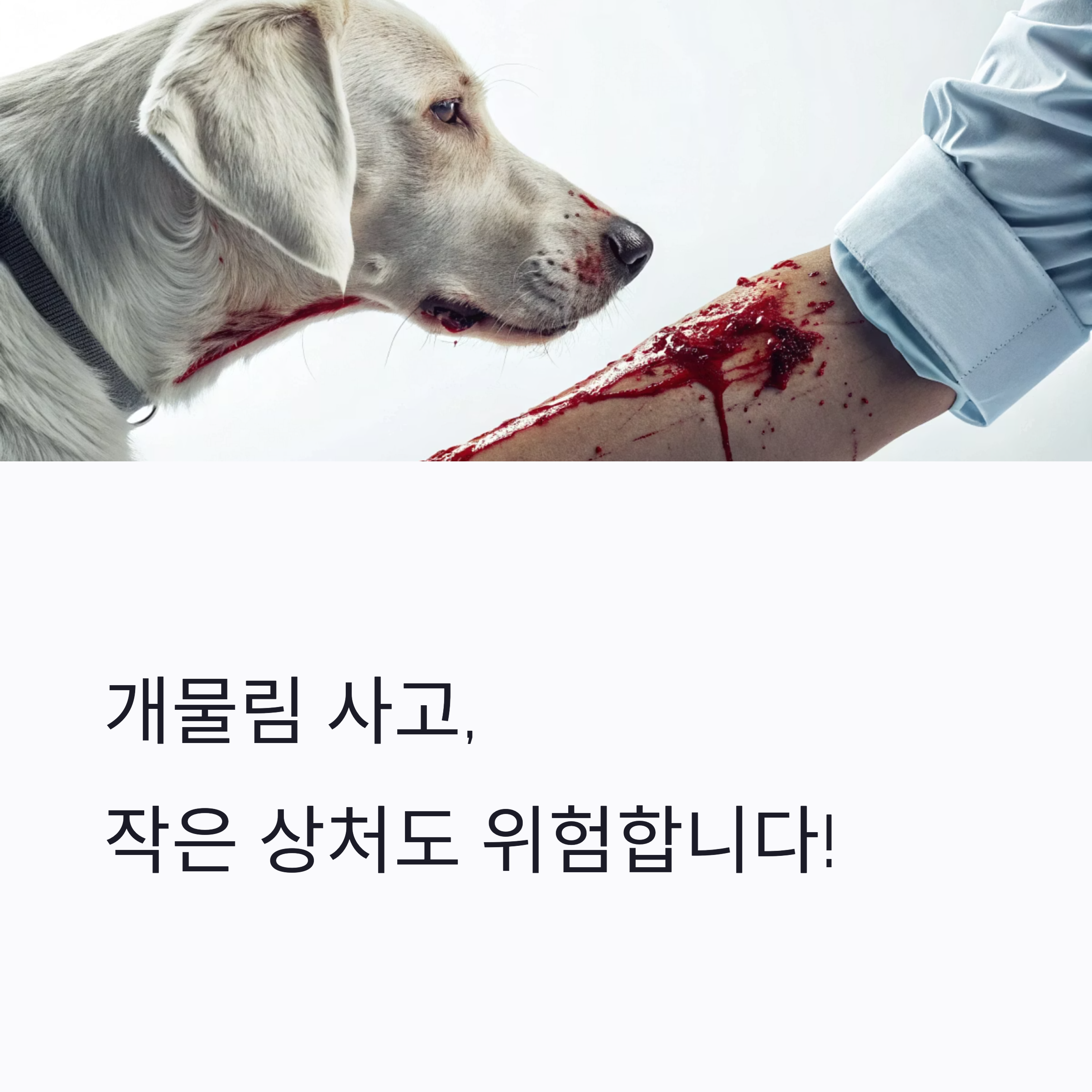 개물림 사고, 작은 상처도 위험합니다!