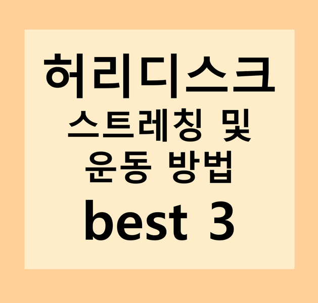 내가 배운 허리디스크 수술후 재활운동 best 3