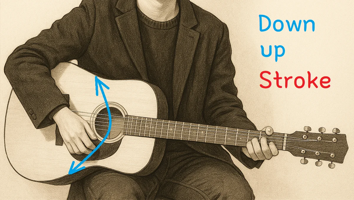 업다운 스트로크의 스윙을 최대한 크게 연습하기