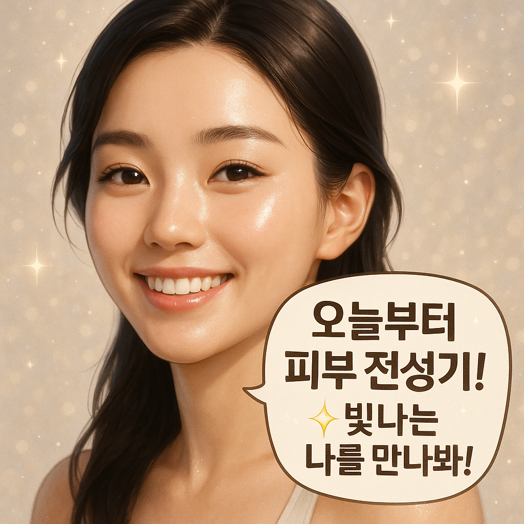 오늘부터 피부 전성기! ✨ 빛나는 나를 만나봐!