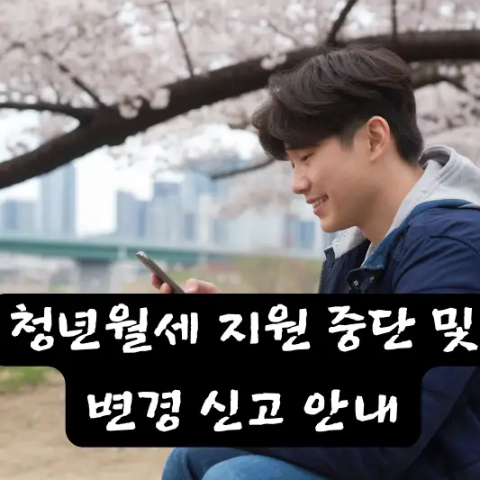 청년월세 지원 중단 및 변경 신고 입주 외국 체류