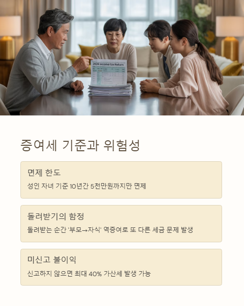 증여세 기준과 위험성