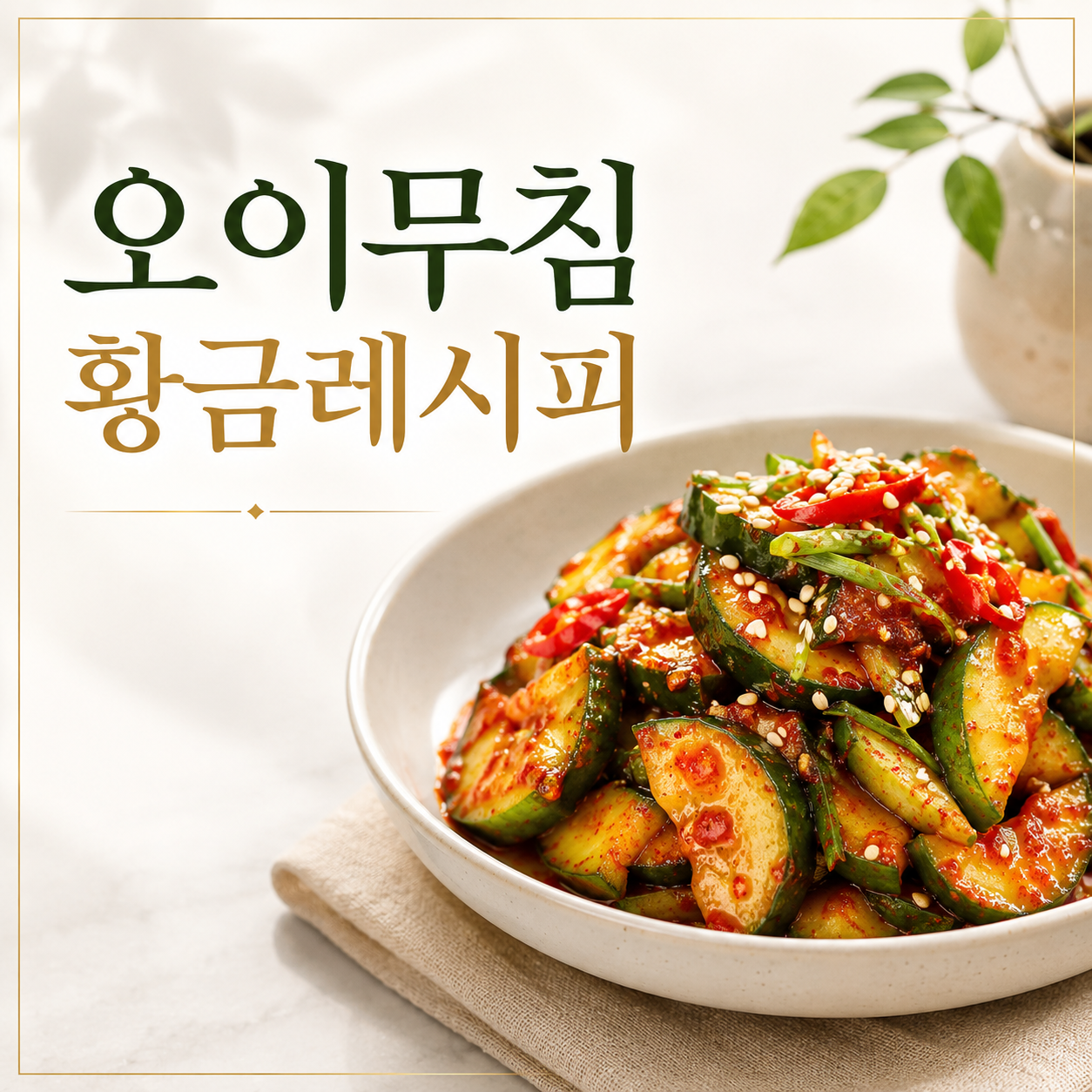 오이무침 황금레시피