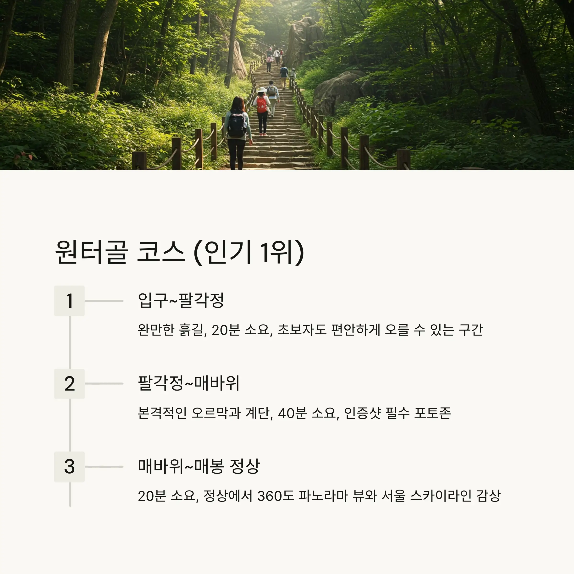 🥾 원터골 코스 (인기 1위)