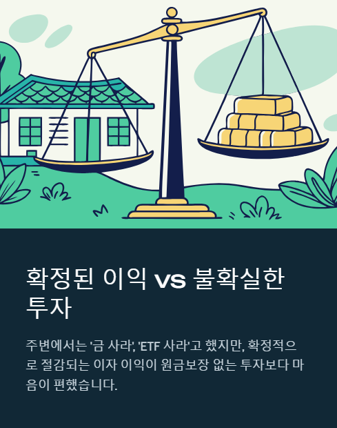 확정된 이익 불확실한 투자