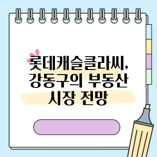 롯데캐슬클라씨, 강동구의 부동산 시장 전망