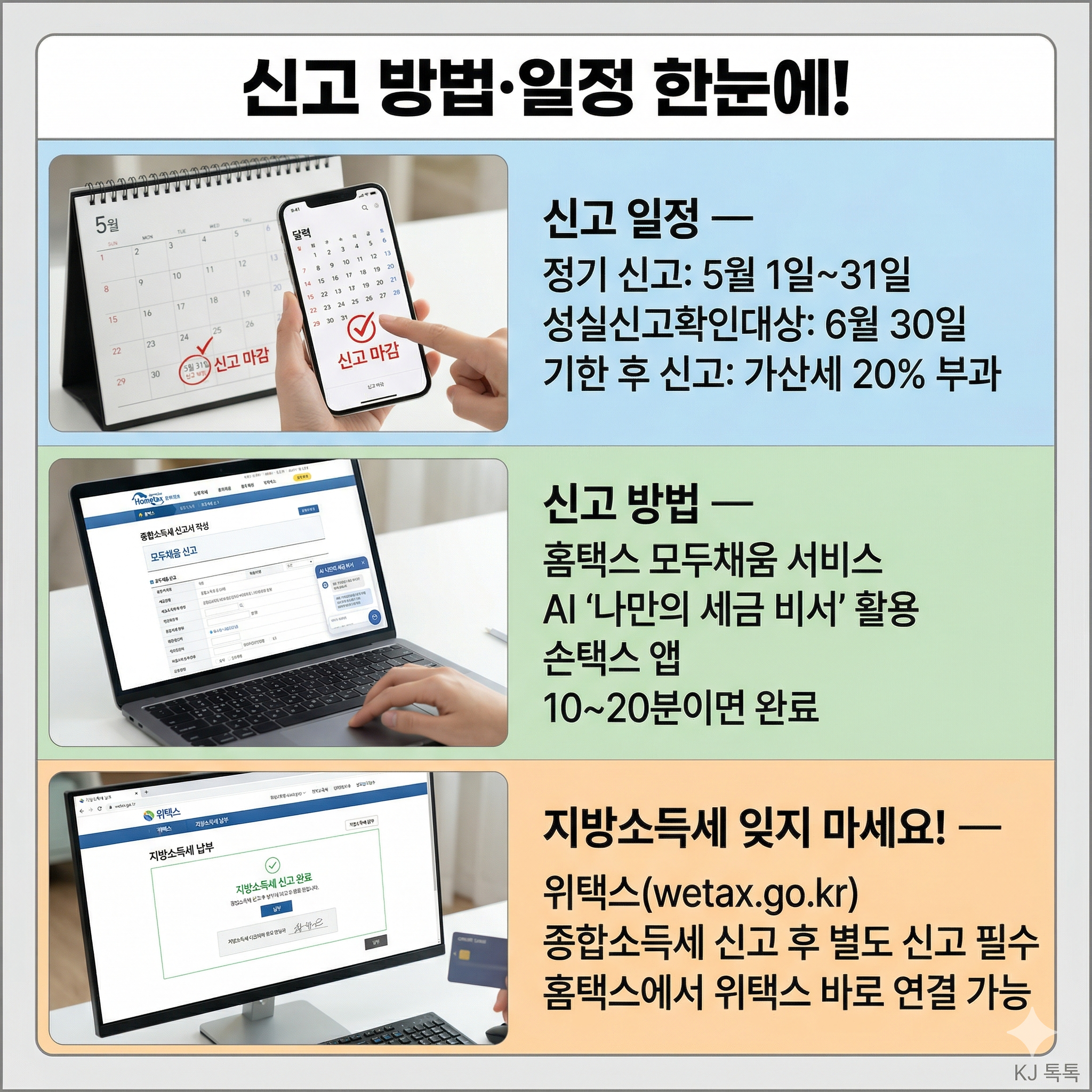 2026 종합소득세 신고 완벽 정리 — 대상·달라진 점·세율·환급·신청방법