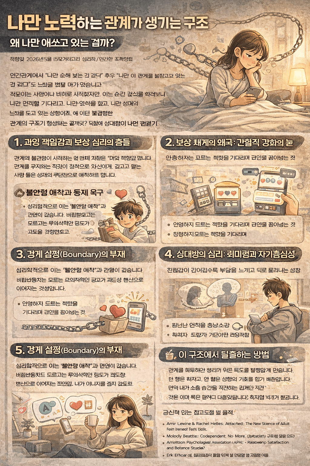 나만 노력하는 관계가 생기는 이유 애쓰는 사람만 지치는 심리 구조