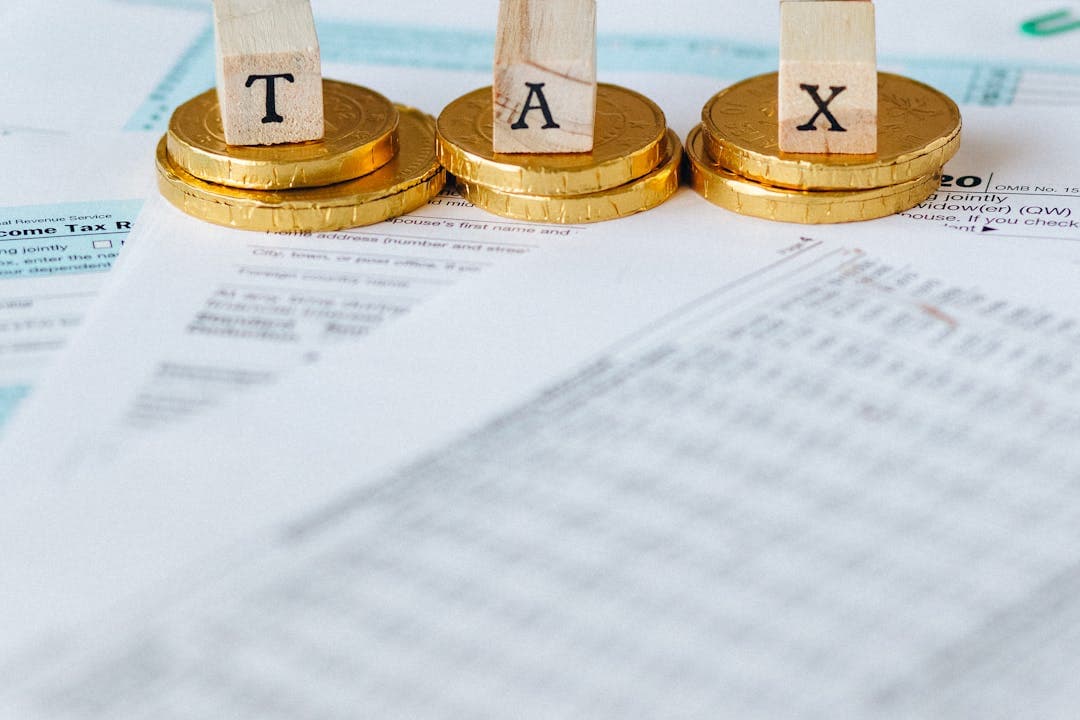 세금 서류들의 모습