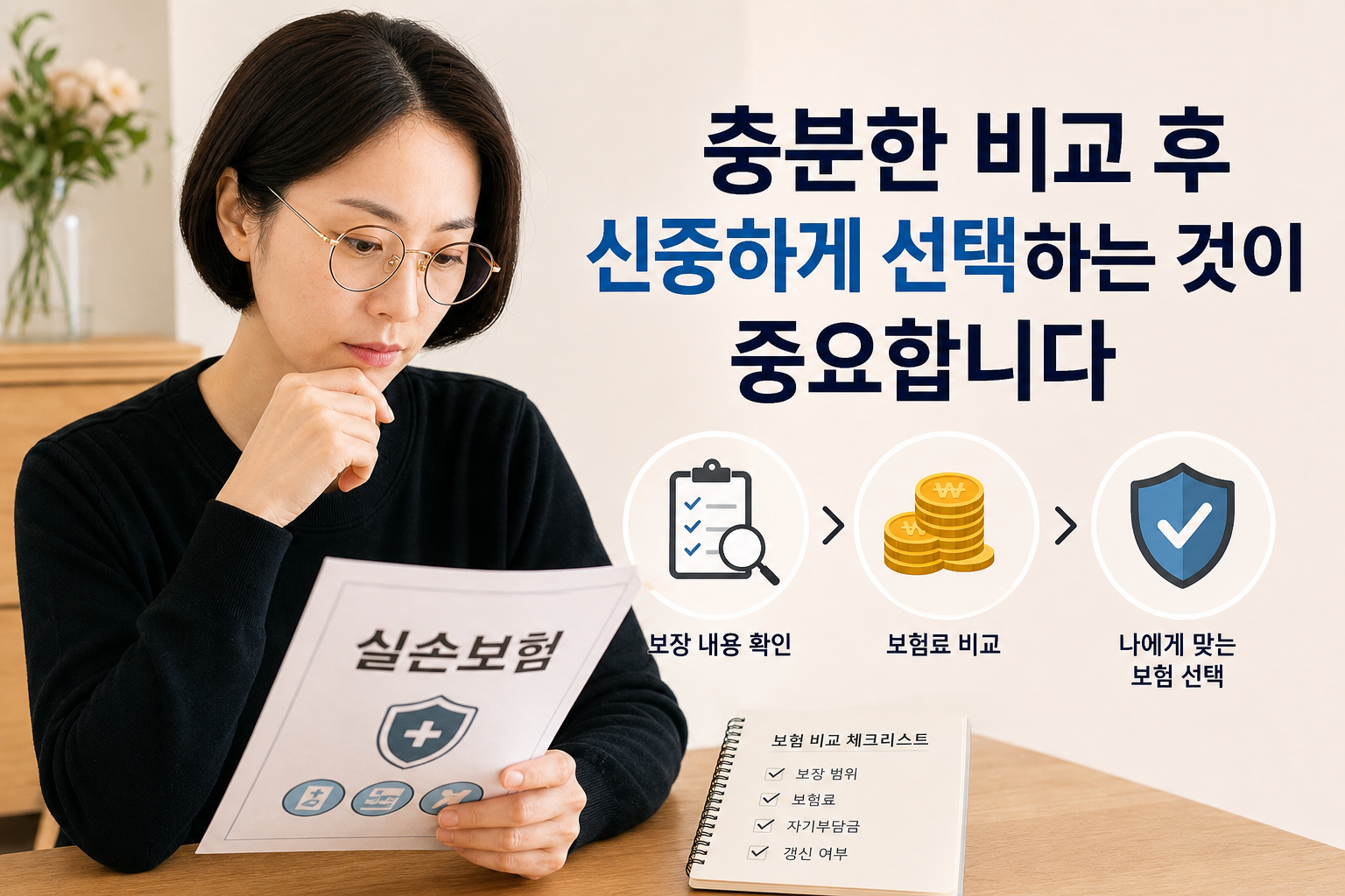 충분한 비교 후 신중하게 선택하는 것이 중요
