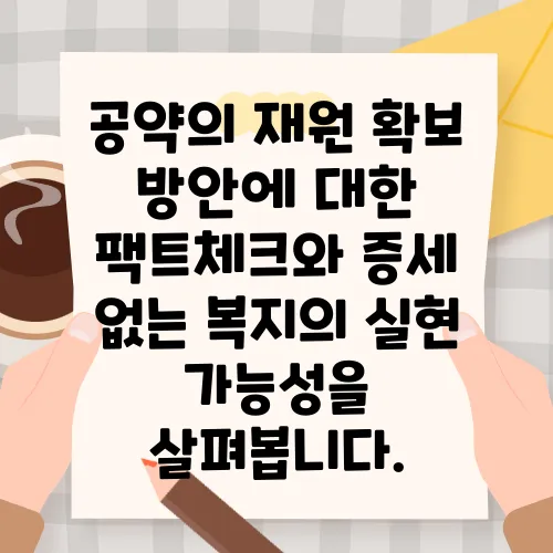 공약의 재원 확보 방안에 대한 팩트체크와 증세 없는 복지의 실현 가능성을 살펴봅니다.