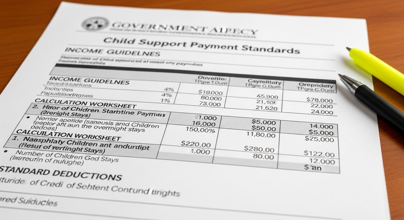 양육비 지급 기준표