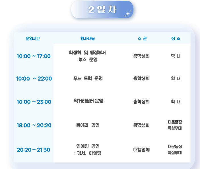 한남대학교 축제일정