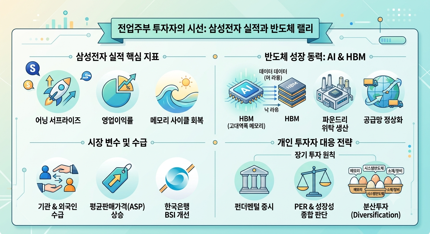 삼성전자 실적 (반도체 랠리, HBM, 수급)
