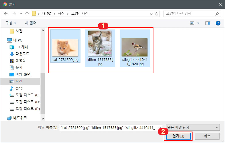 사진 선택