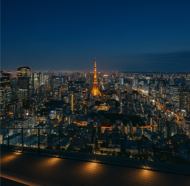 일본 시브야 스카이 야경 사진