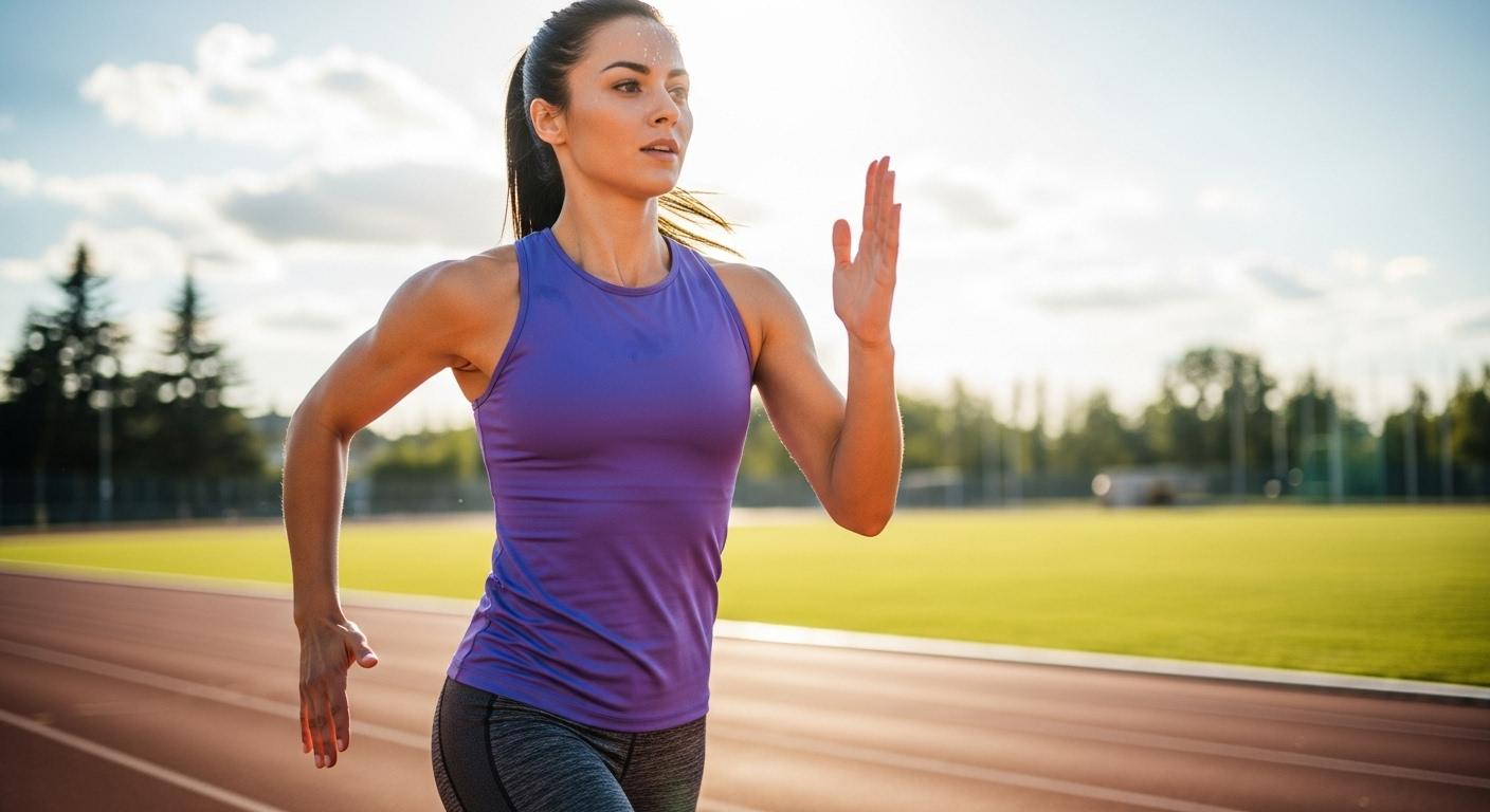 민소매 운동복 여자