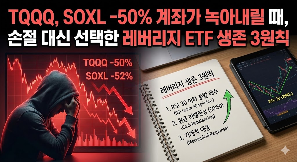 TQQQ, SOXL -50% 계좌 녹을 때, 손절 대신 선택한 레버리지 ETF 생존 3원칙