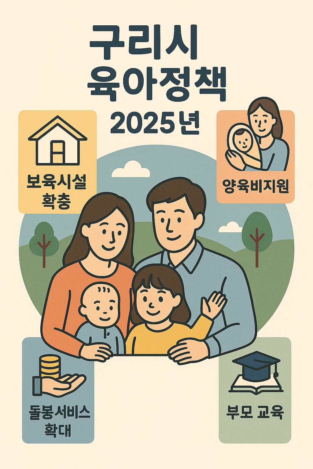 2025년 구리시 육아정책 포스터