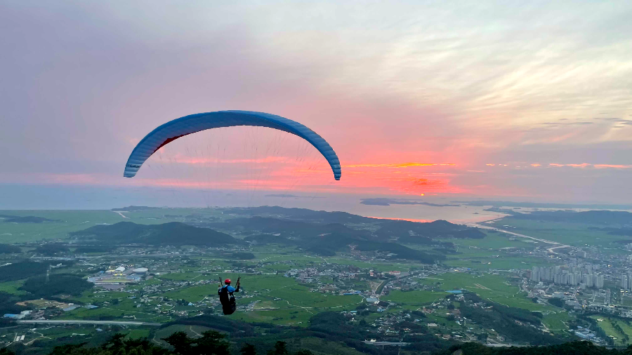 옥마산 전망대 노을감상
