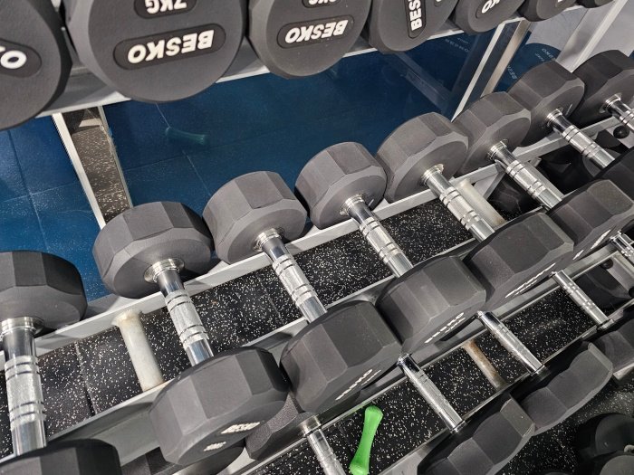 거치대위에-놓인-덤벨