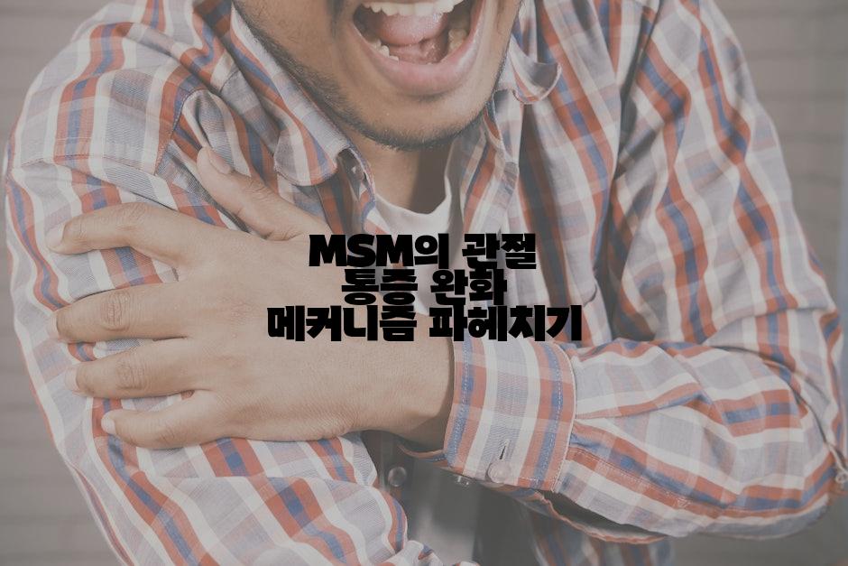 MSM의 관절 통증 완화 메커니즘 파헤치기