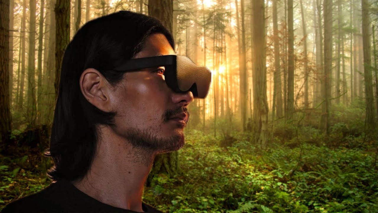 독서전용 VR 안경 착용 옆면