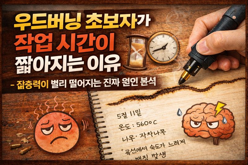 우드버닝 초보자 작업 시간이 짧아지는 이유