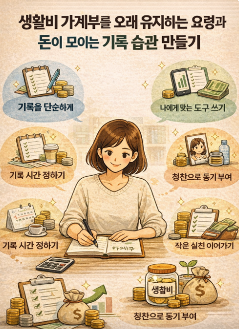 생활비 가계부를 오래 유지하는 요령과 돈이 모이는 기록 습관 만들기